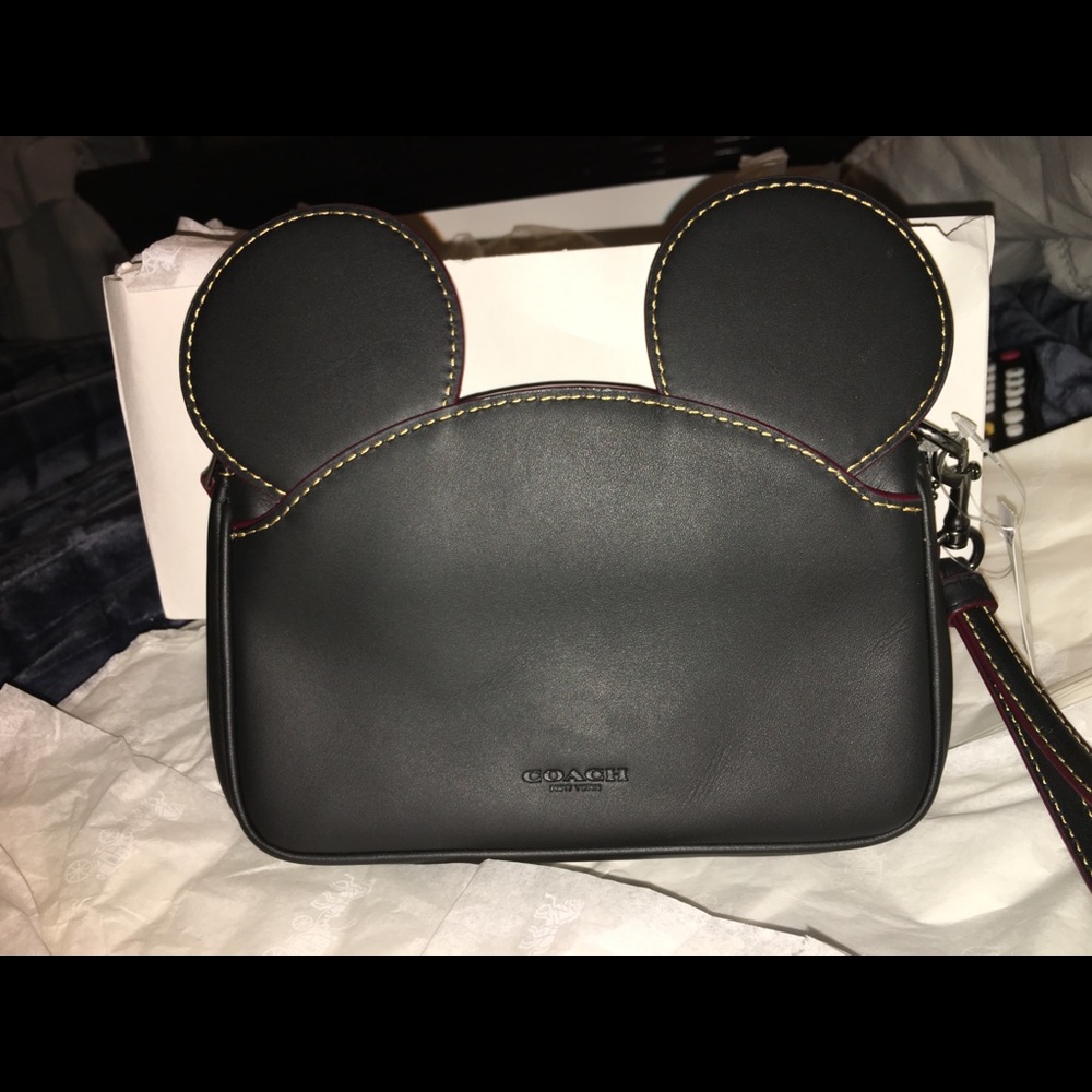 BNIB Coach Disney bag black leather Rare! Free C